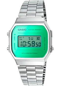Японские наручные  мужские часы Casio A-168WEM-2E. Коллекция Digital - фото 1